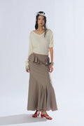 8ght 8ghts Warmth ‘Xu’ V-neck Long-sleeved Tee: Modal and Cashmere Women’s Top