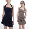 8ght 8ghts ‘Wan’ Lyocell Tencel Breathable Wool Women’s Halter Neck Dress