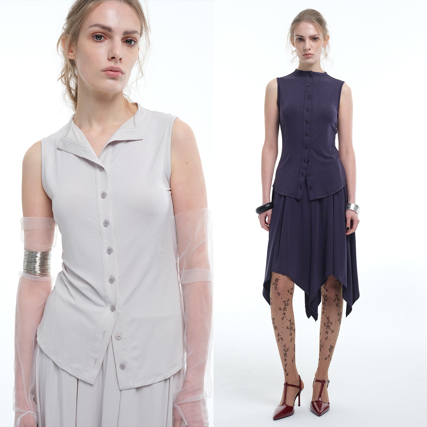 8ght 8ghts ‘Evening Tide’ Sleeveless Women’s Top and Skirt Set