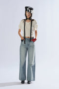 8ght 8ghts Warmth ‘Xu’ V-neck Short-sleeved Tee: Modal and Cashmere Women’s Top