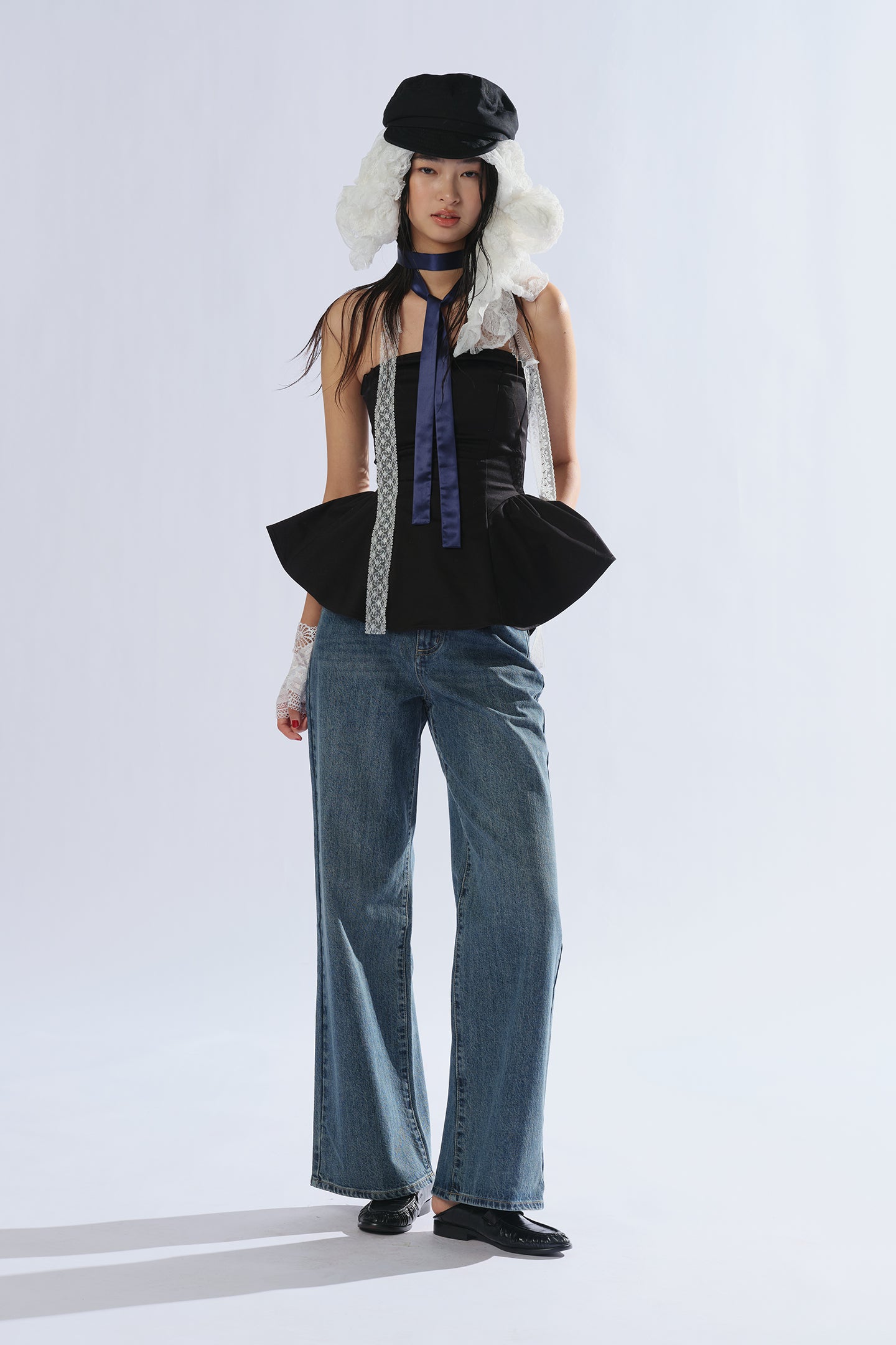 8ght 8ght Svelvet Rock ‘Velvet Rock’ Strapless, Waist-cinched, Flared-Skirt Top for Women