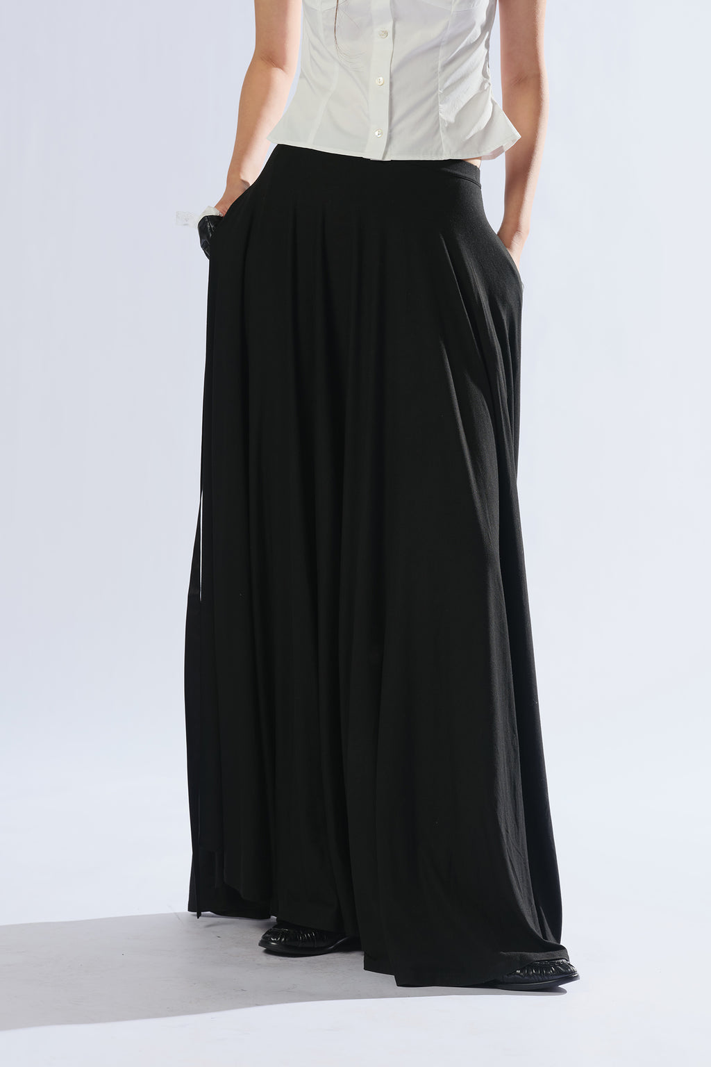 8ght 8ghts Wander ‘Wander’ Modal Midi Skirt for Women with Pockets, A-line Skirt
