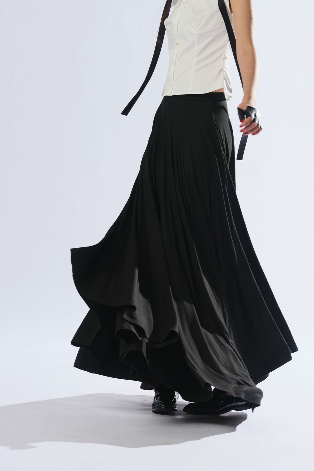 8ght 8ghts Wander ‘Wander’ Modal Midi Skirt for Women with Pockets, A-line Skirt