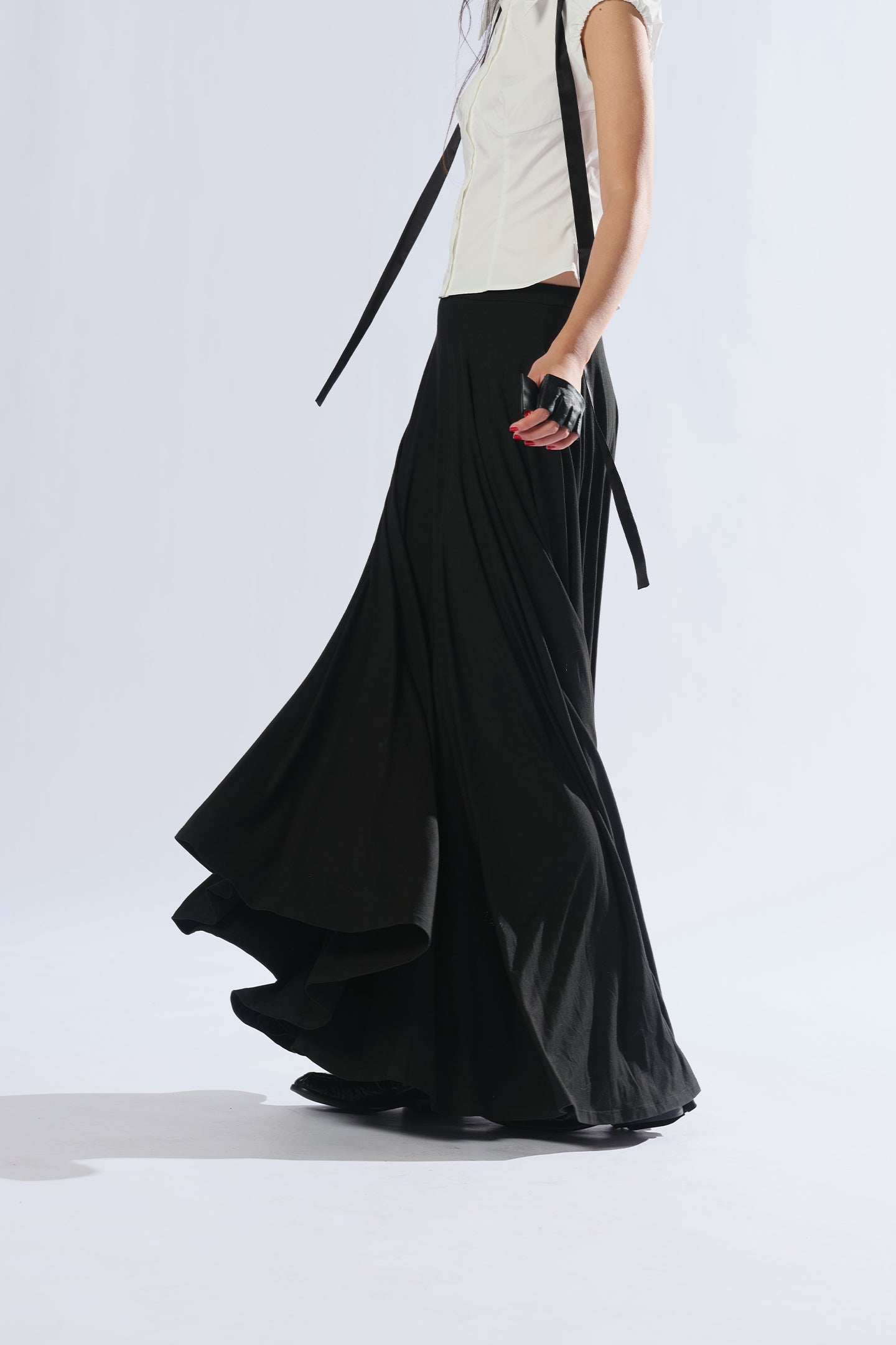 8ght 8ghts Wander ‘Wander’ Modal Midi Skirt for Women with Pockets, A-line Skirt