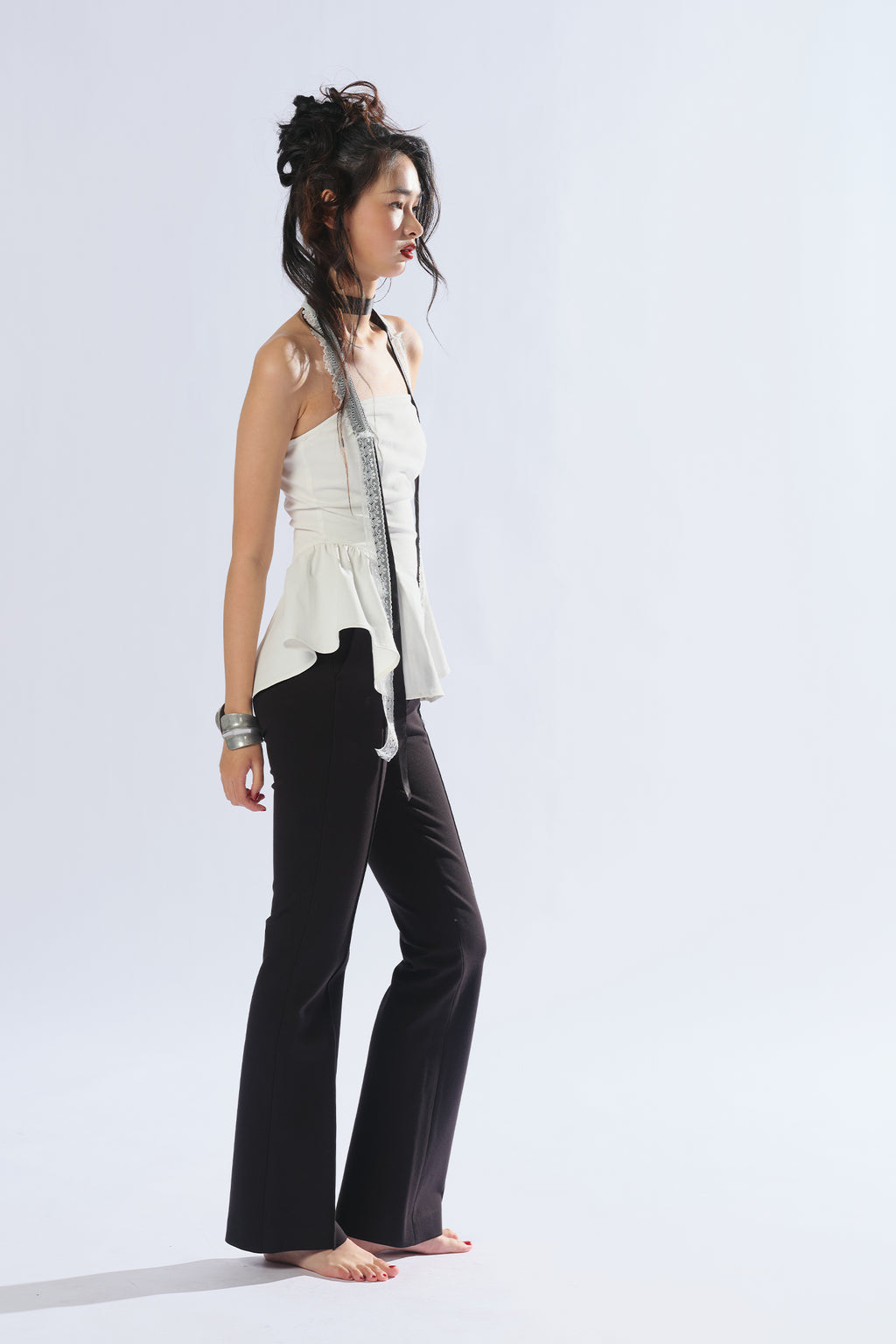8ght 8ght Svelvet Rock ‘Velvet Rock’ Strapless, Waist-cinched, Flared-Skirt Top for Women